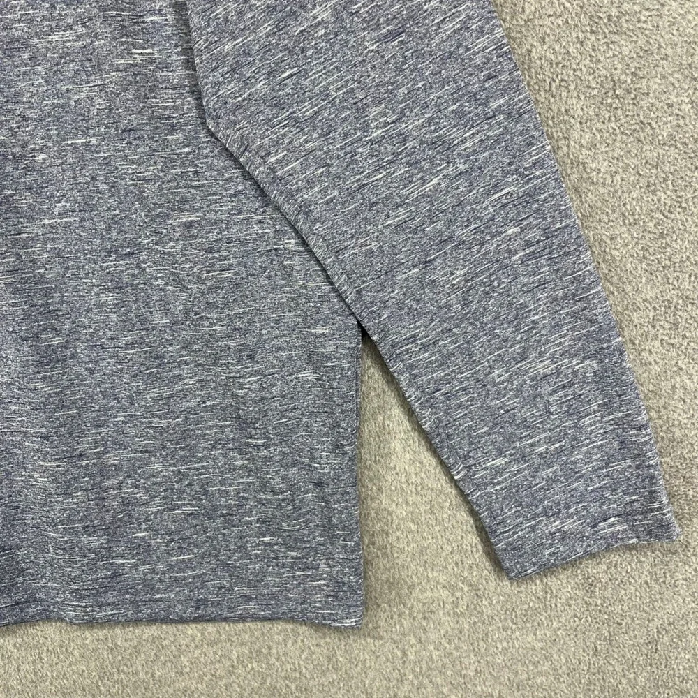 Nike Swim Shirt Mens Large Blue Dri-FIT Long Sleeve UPF 40+ Heathered Rash Guard